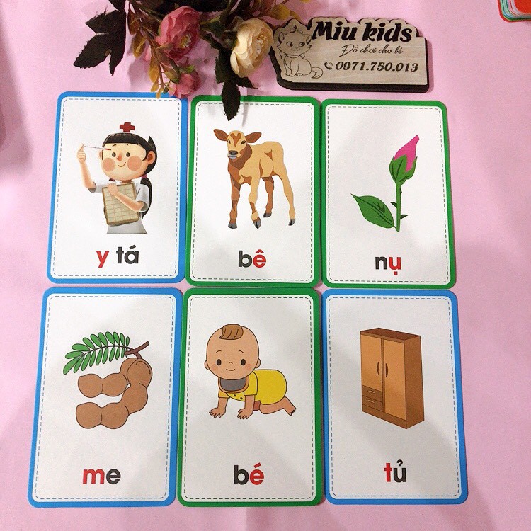 Bộ thẻ flashcard cho bé học bảng chữ cái và số, bộ thẻ tập đánh vần cho bé kích thước 10x15cm( loại to đẹp)