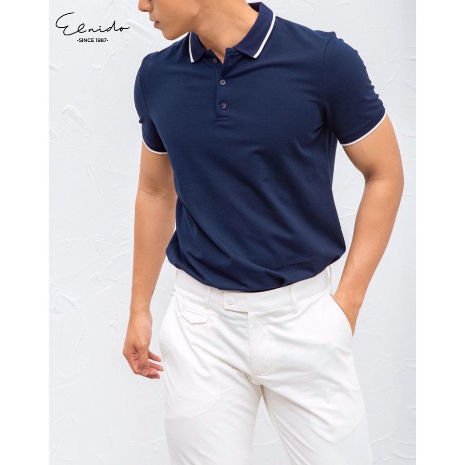 Áo polo nam có viền tay chất liệu cao cấp ELNIDO flasksale | BigBuy360 - bigbuy360.vn
