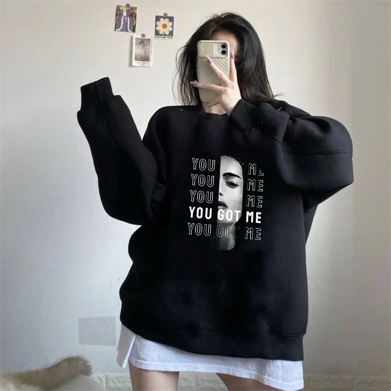 Áo Sweater nam nữ , áo hoodie nỉ nam nữ form rộng unisex GW - You Get Me áo vải da cá dài tay
