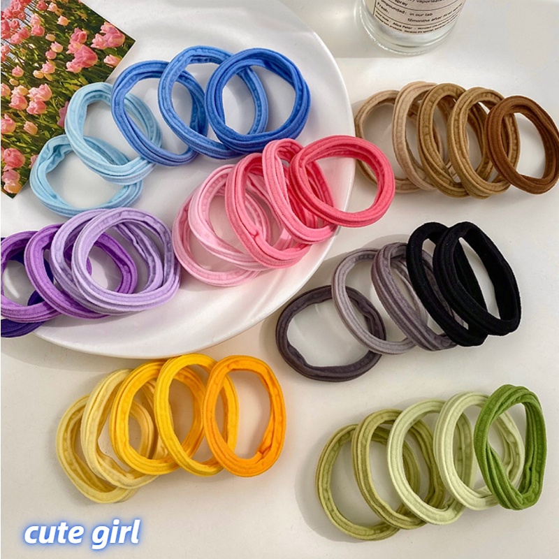 Dây Buộc Tóc Dày Dặn Co Giãn Màu Gradient Thời Trang Cho Nữ