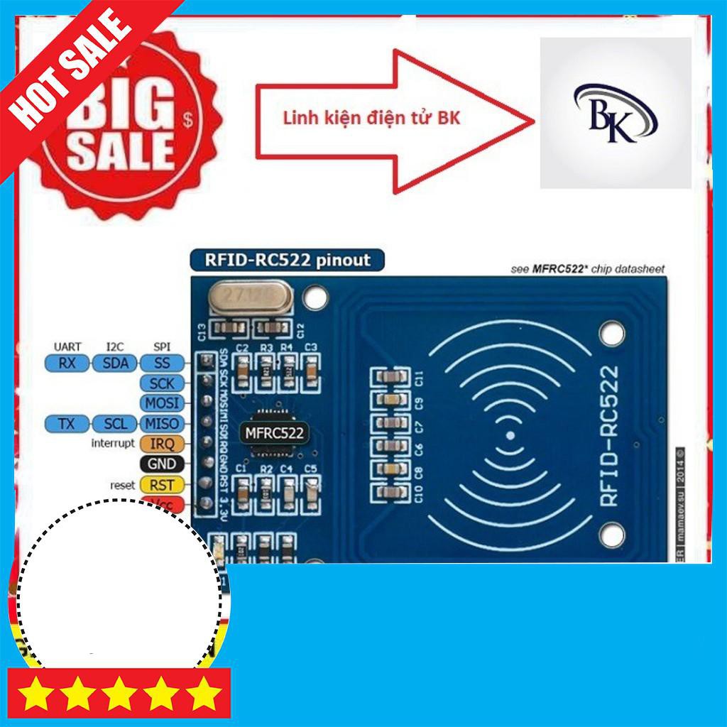 Mạch RFID RC522 NFC 13.56Mhz-linhkiendientubk