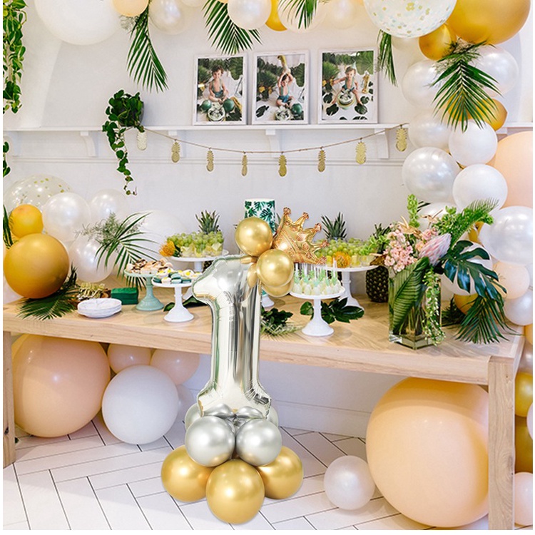 Bộ bong bóng lá nhôm hình vương miện kích thước 32 inch