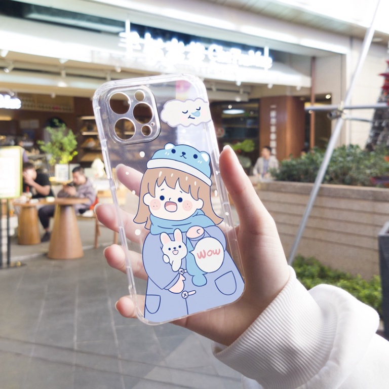 Ốp lưng iphone 6, 6s plus, 7 8 Plus, X, XS, XR, XSMAX, 11, 12, 13 PROMAX TRONG SUỐT EM BÉ MÙA ĐÔNG PKVN