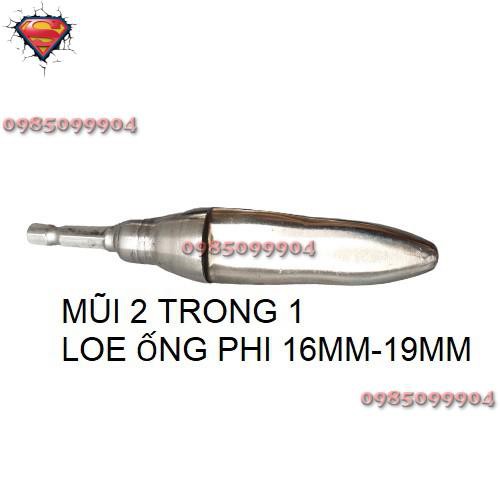 Mũi loe ống đồng siêu nhanh INOX 304 cao cấp đuôi lục giác máy khoan chuyên nong ống phi 6 10 12 16 19 mm