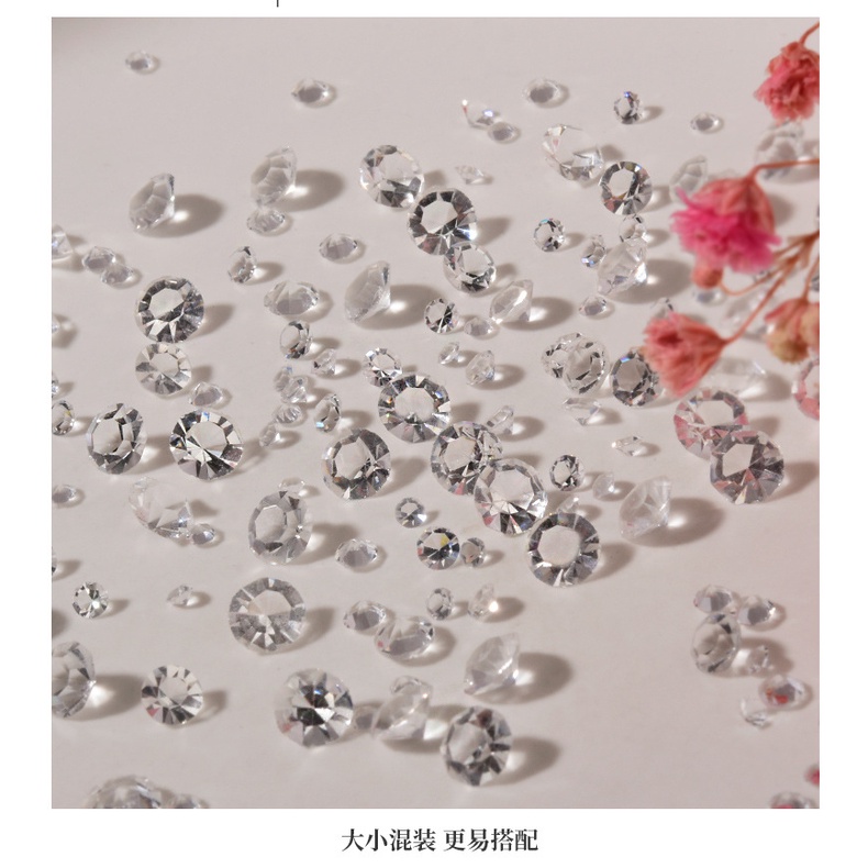 Hộp 10g Hạt Kim Cương Giả Dùng Trang Trí Móng Tay Nghệ Thuật