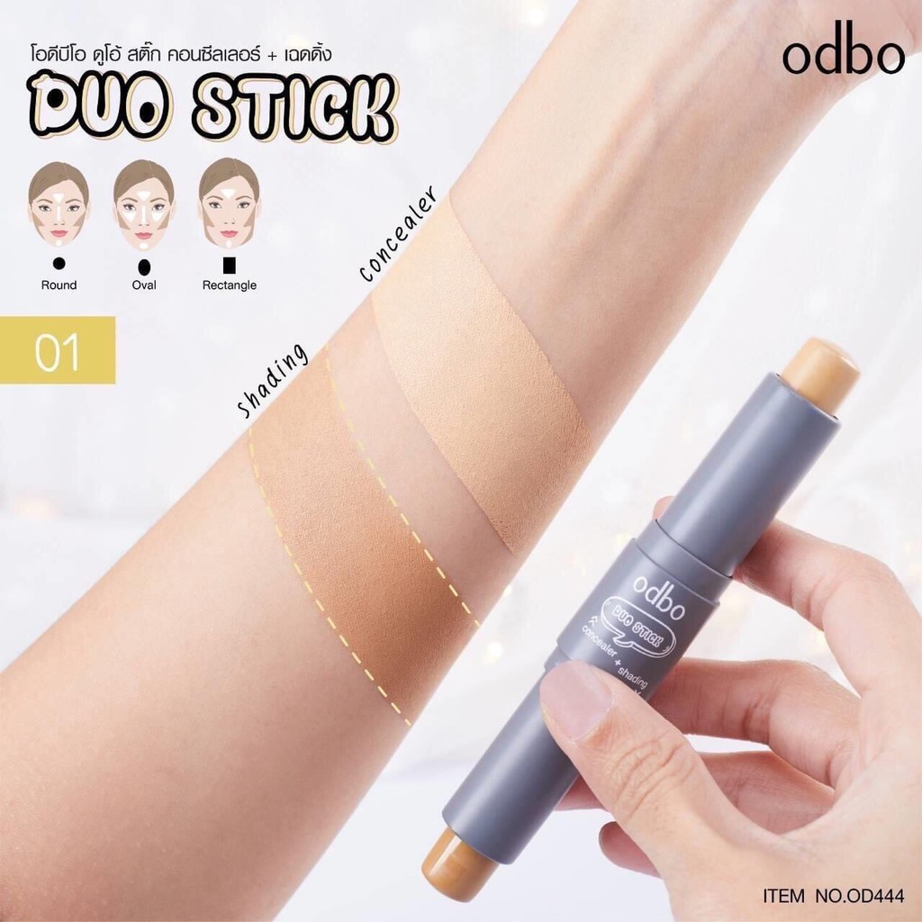 Cây Tạo Khối ⚜️FREESHIP⚜️ Tạo Khối - Che Khuyết Điểm 2 Đầu DUO STICK ODBO OD444