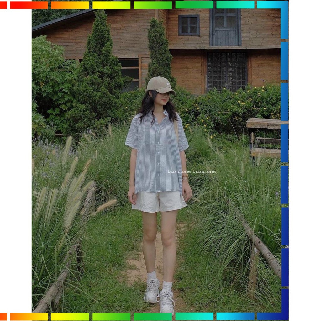 ( ẢNH THẬT ) - SET SƠ MỈ KẺ XẺ LƯNG TAY LỠ KÈM QUẦN SHORT KAKI TRẮNG PHONG CÁCH TEEN HÀN QUỐC FORM Đ | BigBuy360 - bigbuy360.vn