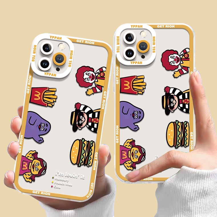 Ốp Điện Thoại Silicon TPU Mềm Trong Suốt Họa Tiết Dễ Thương Cho IPhone 13 12 Mini 11 Pro X XR XS Max SE 2020 6 6S 7 8 Plus