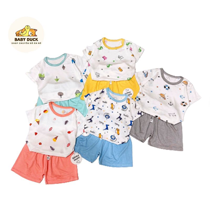 Quần áo bé trai bé gái tay ngắn Avarler quần áo sơ sinh bé gái chất liệu thun lạnh thoáng mát mùa hè