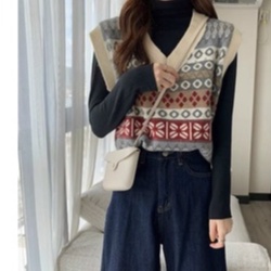 Áo gile len thổ cẩm ulzzang_Xưởng May Quang Anh