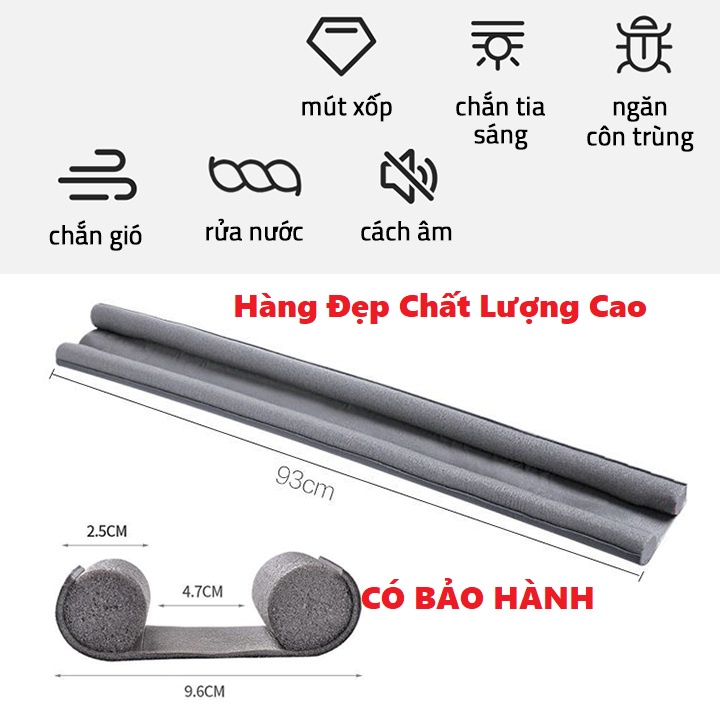 Thanh Nẹp Xốp Chặn Khe Cửa Ron Đệm Cửa Chống Ồn Chống Thoát Hơi Máy Lạnh Chống Bụi Ngăn Côn Trùng