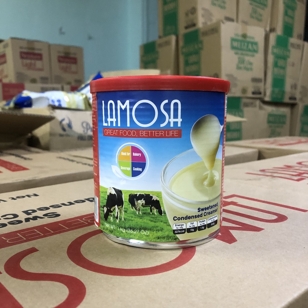 Sữa Đặc Có Đường Cao Cấp LAMOSA Lon 1Kg Kem Đặc Có Đường Lon 1Kg