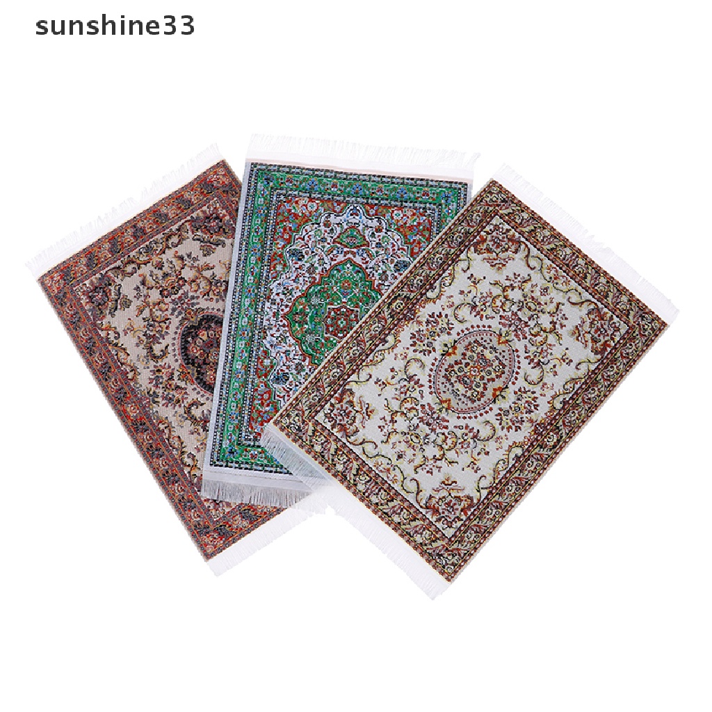 SU 1:12 Dollhouse miniature turkish style area rug for dolls house decorate n