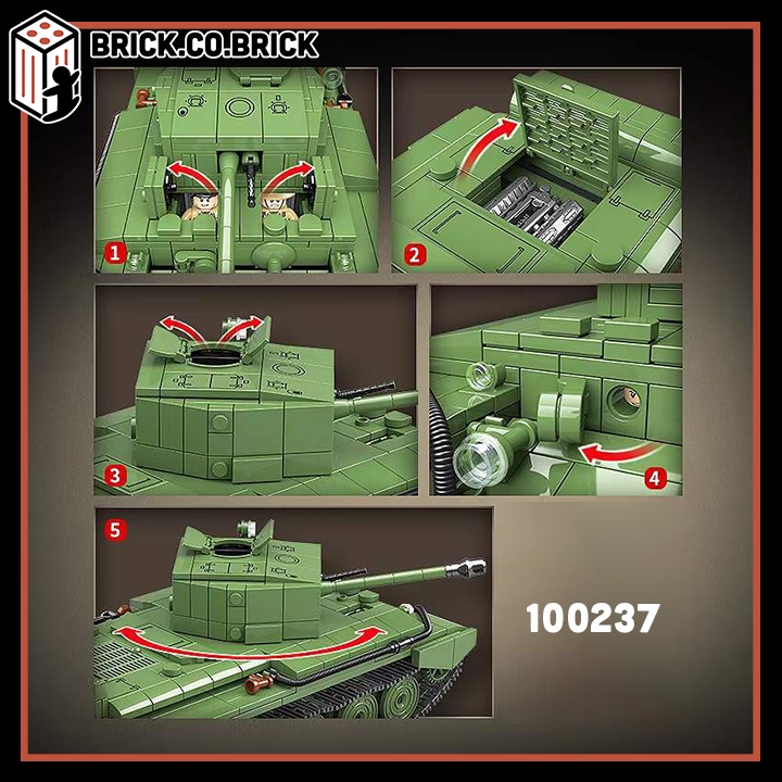 Đồ chơi Lắp ráp Xe Tăng Cromwell MK8 A27M Quân Đội Anh Cruiser Tank Millitary Army 100237