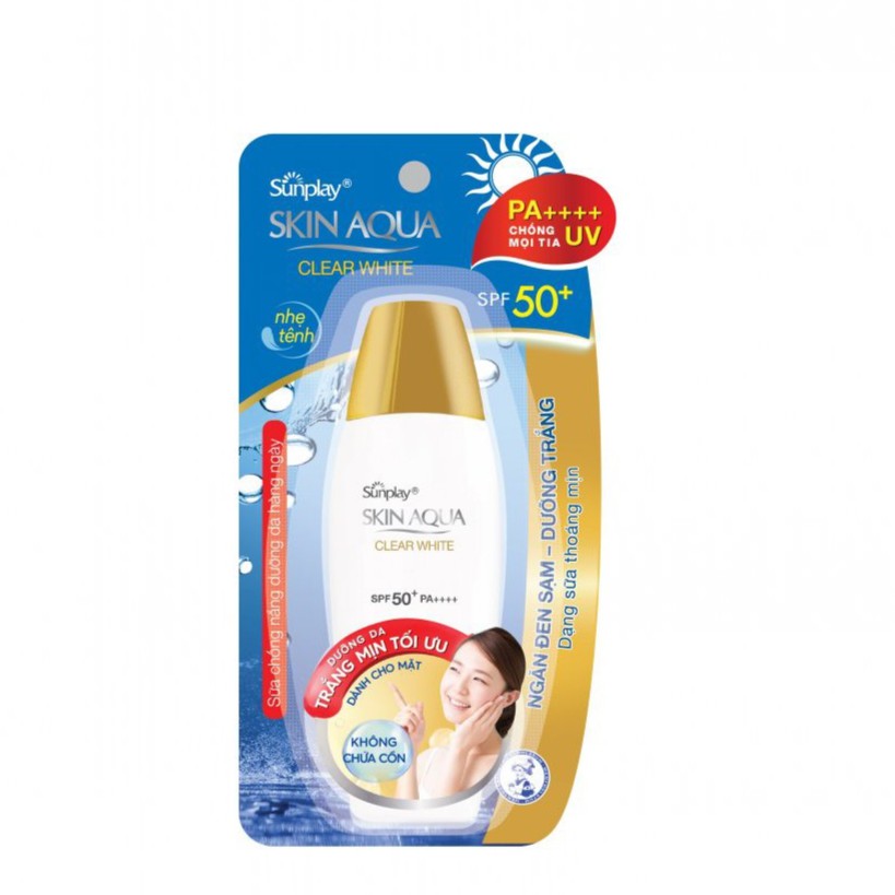 ✅[CHÍNH HÃNG] Kem chống nắng dưỡng trắng da SUNPLAY SKIN AQUA CLEAR WHITE SPF50+ PA++++ (25g)