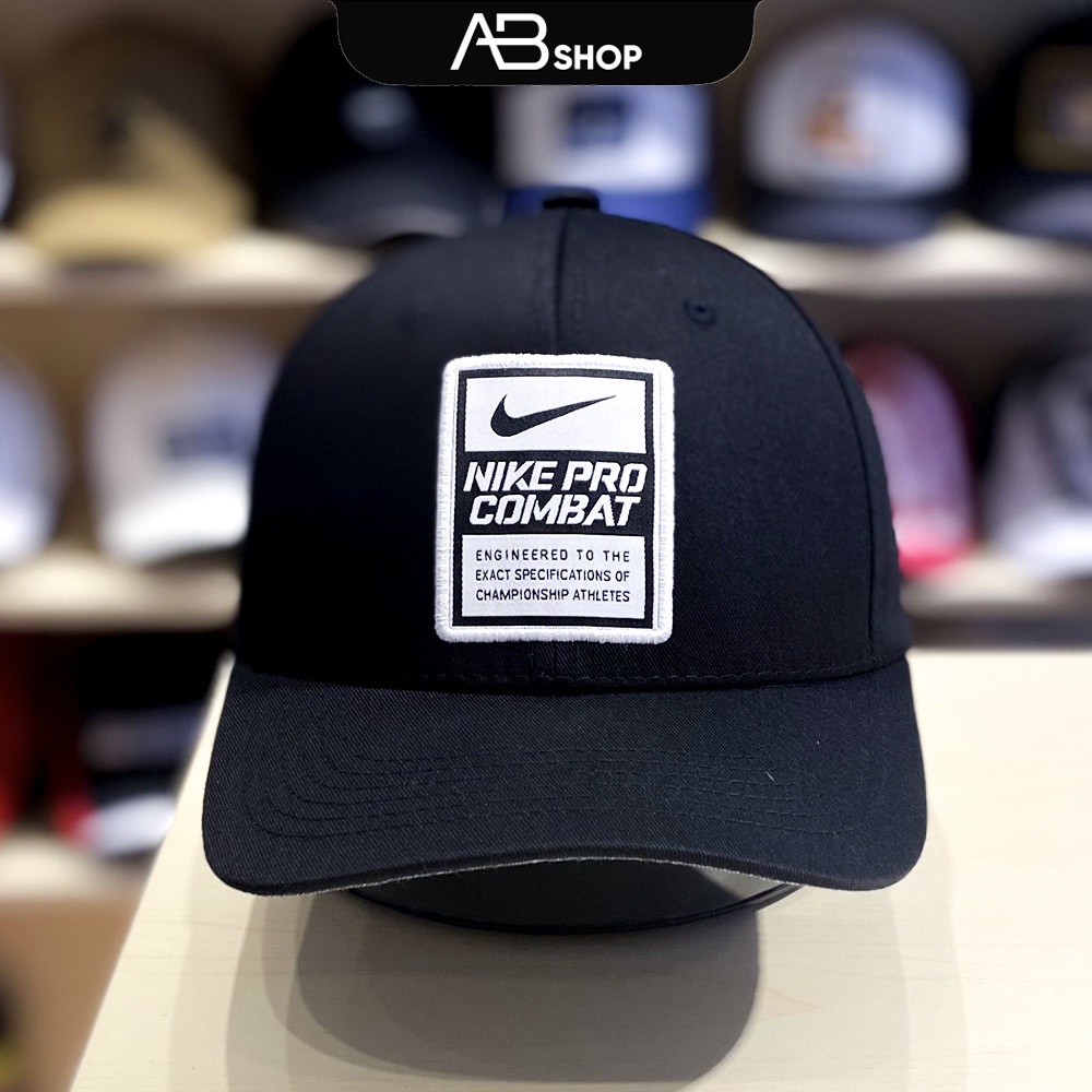Mũ Lưỡi Trai Nike Pro Trắng và Đen Logo In Nổi
