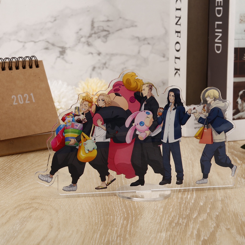 flowersqueen Mô hình nhân vật anime Tokyo Revengers có giá đỡ bằng acrylic để bàn trang trí