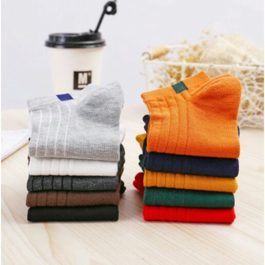 Tất cổ thấp Bivota vớ nam nữ cotton cổ ngắn gân tăm vintage phong cách Hàn Quốc T48