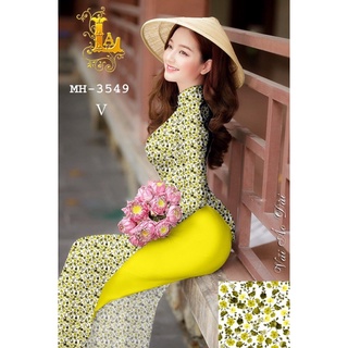 Vải áo dài hoa nhí