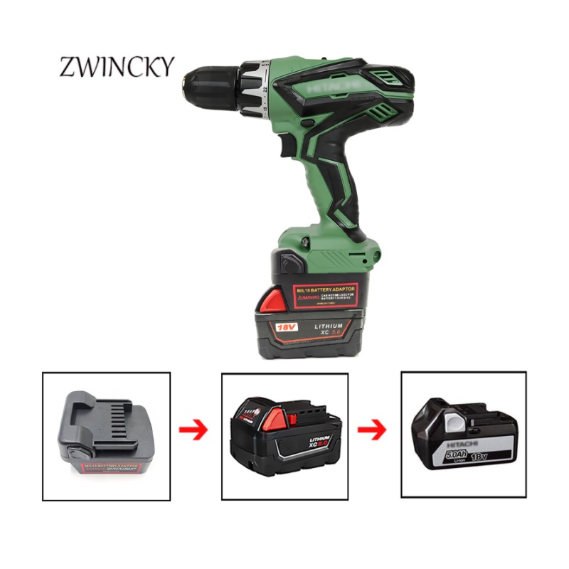 Bộ Chuyển Đổi Pin Chuyển Cho Milwaukee 18V Pin Lithium Sang Hitachi/Hikoki 18V Pin Lithium Công Cụ Đ