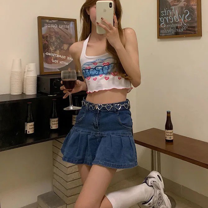 Chân Váy Jean Chữ A Dáng Xòe Đuôi Cá Năng Động Cá Tính - CV3