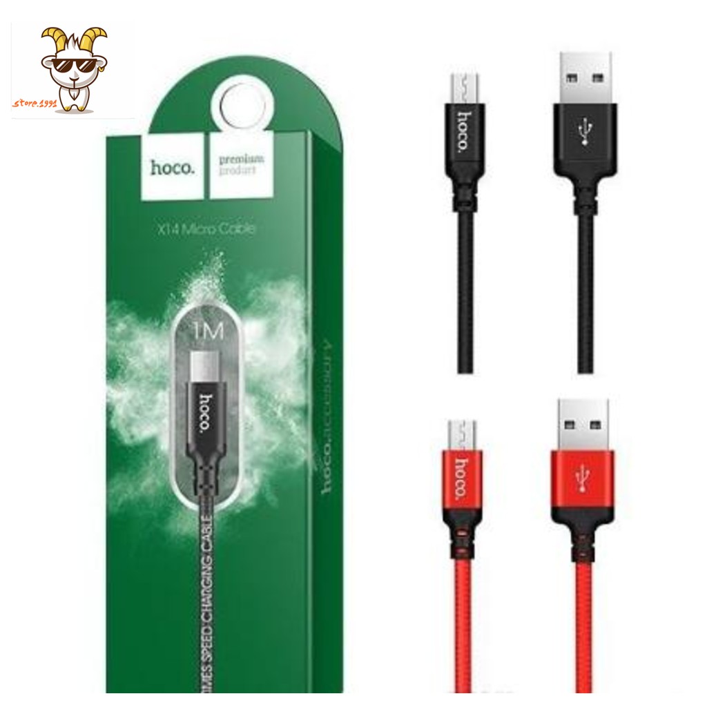 Cáp Hoco X14 Dài 1M/2M  cho Androi Micro usb Chính Hãng ✓Chất Lượng Cao ✓Bảo Hành