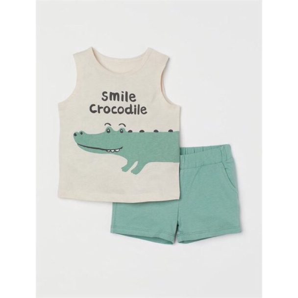 Set bộ ba lỗ cotton bé trai vợt sale