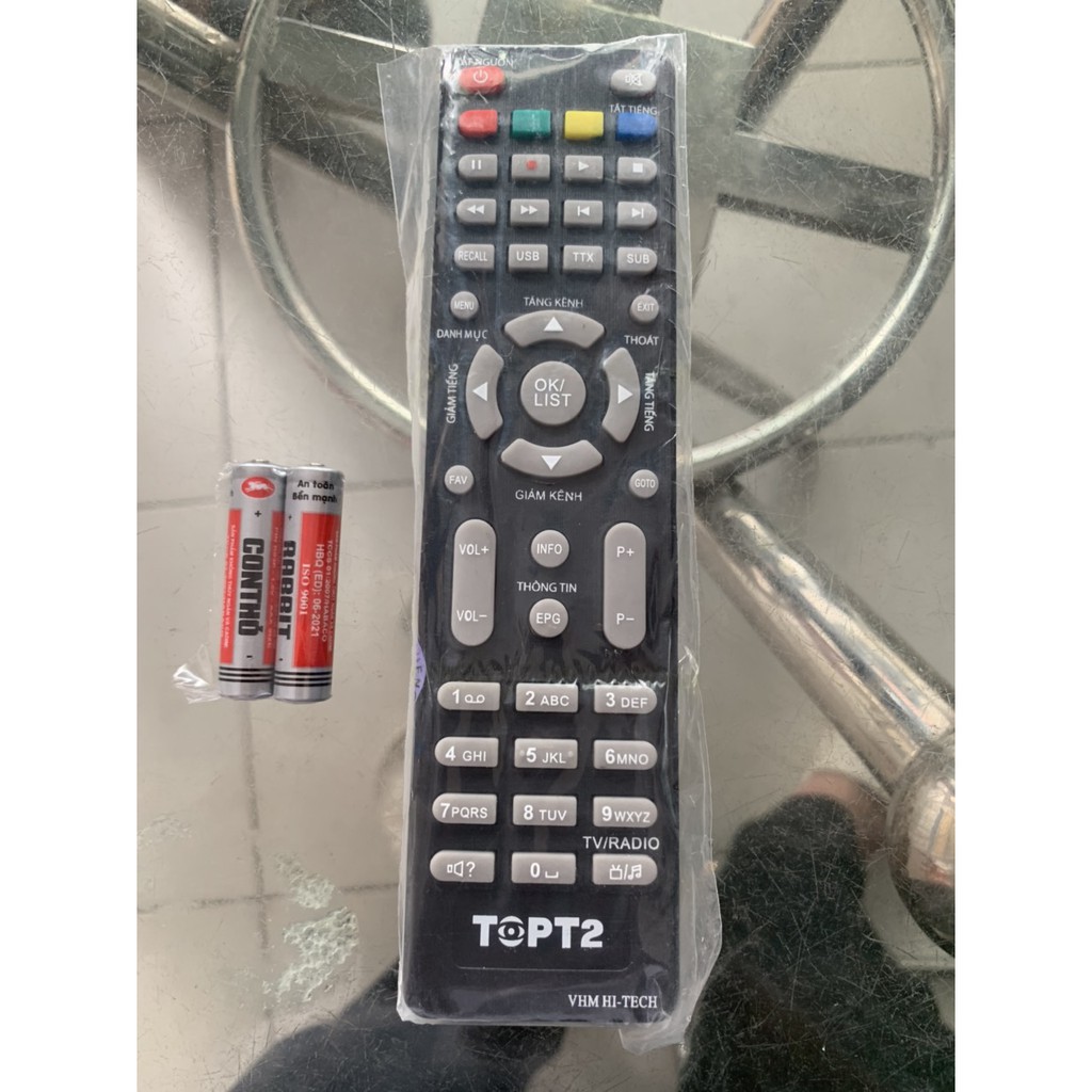 REMOTE ĐIỀU KHIỂN Đầu kỹ thuật số DVB T2 Top T2