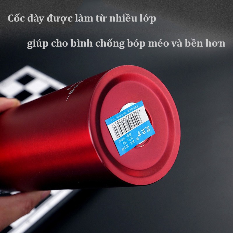 Bình giữ nhiệt inox 304 nóng lạnh 24h chất liệu thép không gỉ dung tích lớn nhiều loại, nhiều màu lựa chọn