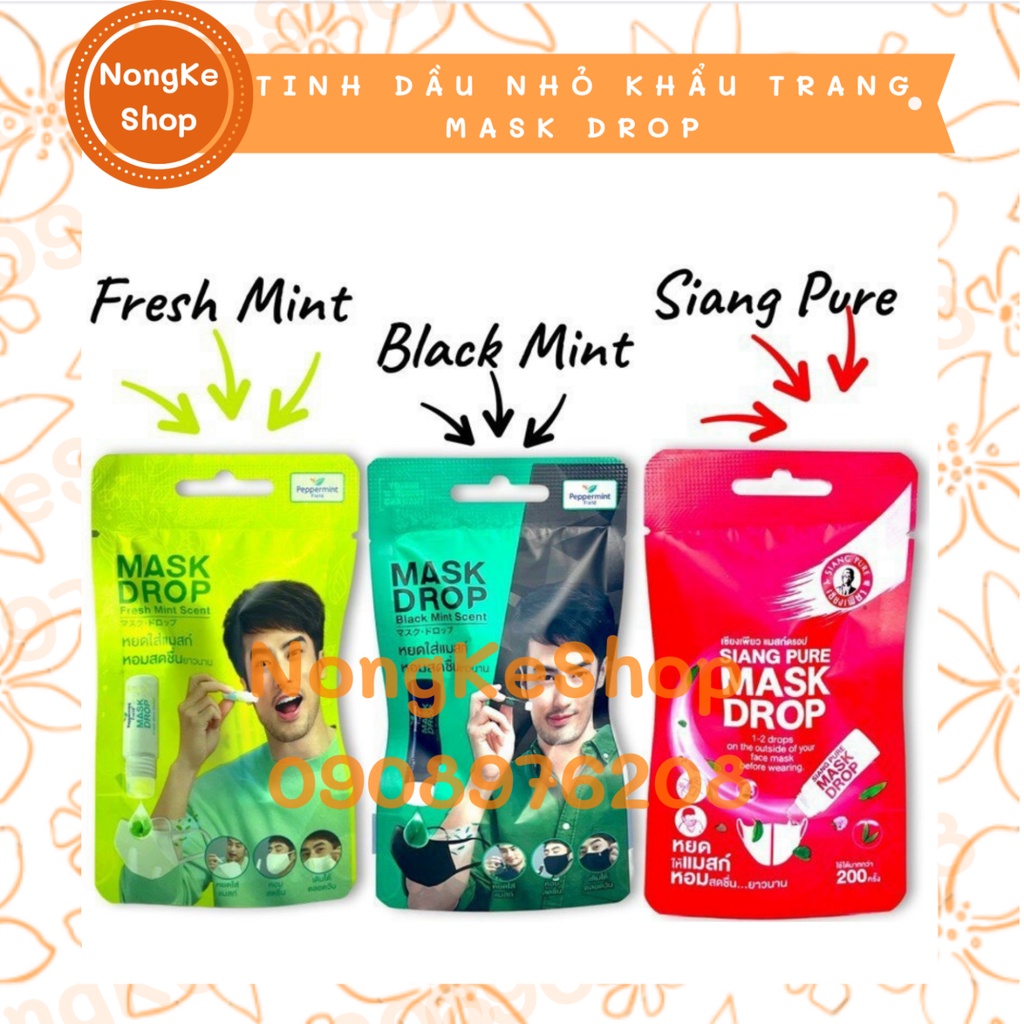 TINH DẦU NHỎ KHẨU TRANG MASK DROP THÁI LAN