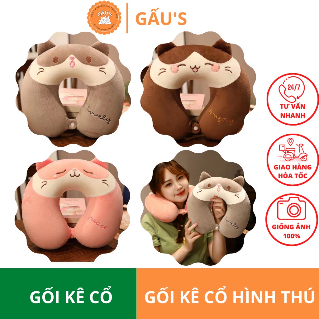 Gối kê cổ cao su non mềm mại đủ loại - GẤU SHOP