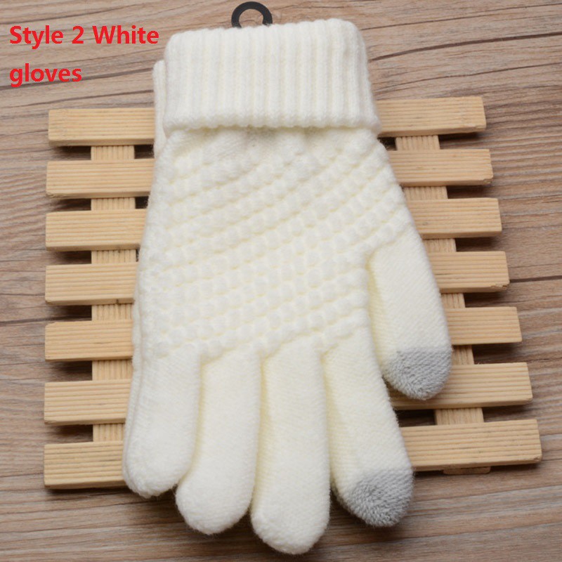 Găng tay dệt kim nhiều màu cảm ứng màn hình điện thoại cho nam nữ