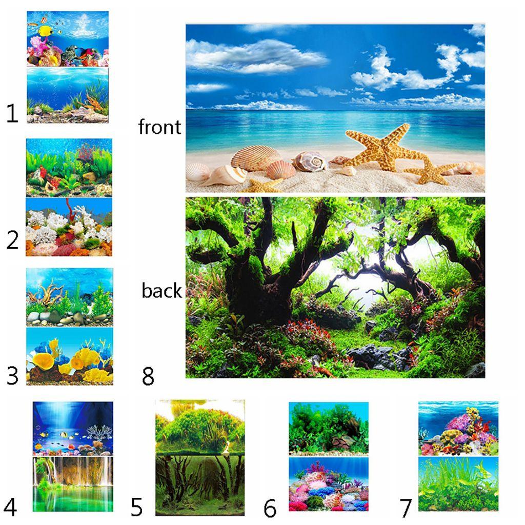 1 Miếng Dán Trang Trí Bể Cá 3D Màu Sắc Tươi Sáng