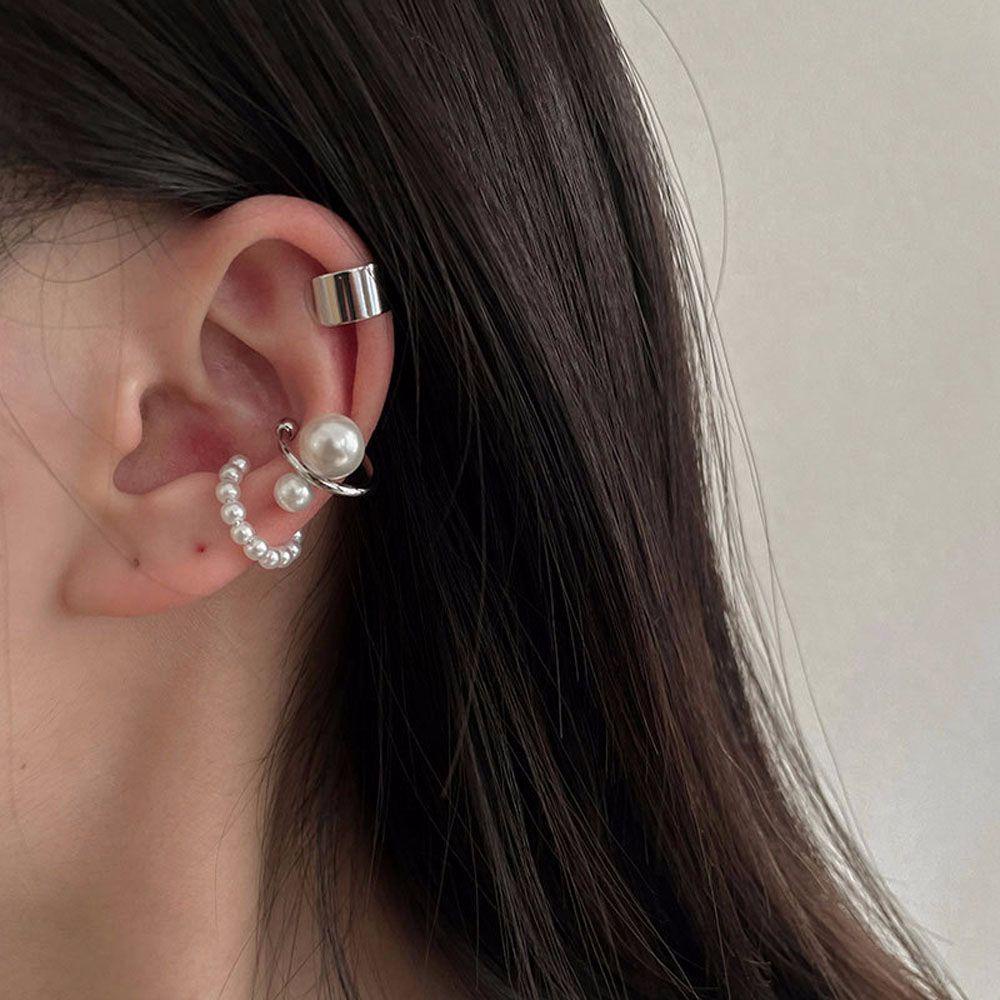 Khuyên Kẹp Sụn Tai Đính Đá Hình Chữ C Thanh Lịch Thời Trang Cho Nữ