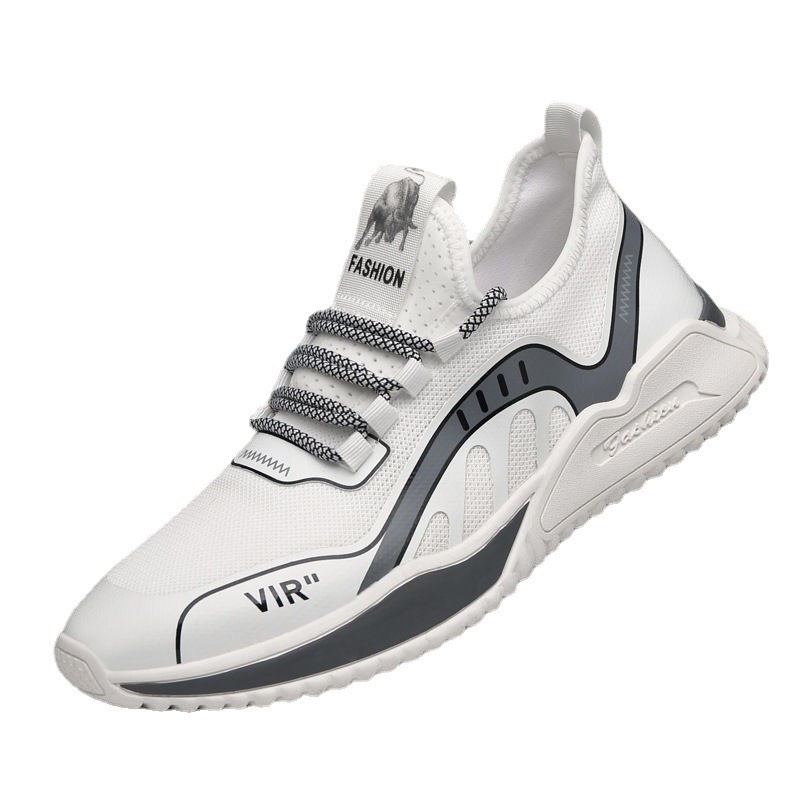 Giày thể thao nam B05 2 màu đen trắng chất liệu vải mềm đế cao su sử dụng đi học đi làm thể dục chạy bộ tập gym giá rẻ
