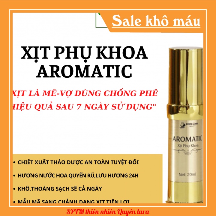Xịt Phụ Khoa Aromatic Quyên Lara,Hương Thơm Quyến Rũ Khử Mùi Hôi,Làm Thơm,Hồng,Se Khít Cô Bé Dạng Xịt 20ml