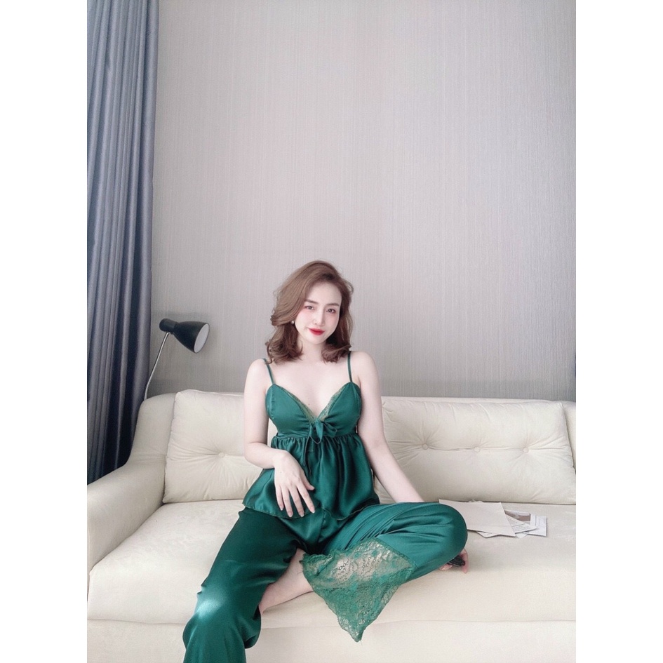 Bộ ngủ dây satin Ren sexy 🍀 Chuẩn shop từ chất liệu, đến đường may, gấp mí  HÀNG MỚI VỀ - NH CLOTHINGS