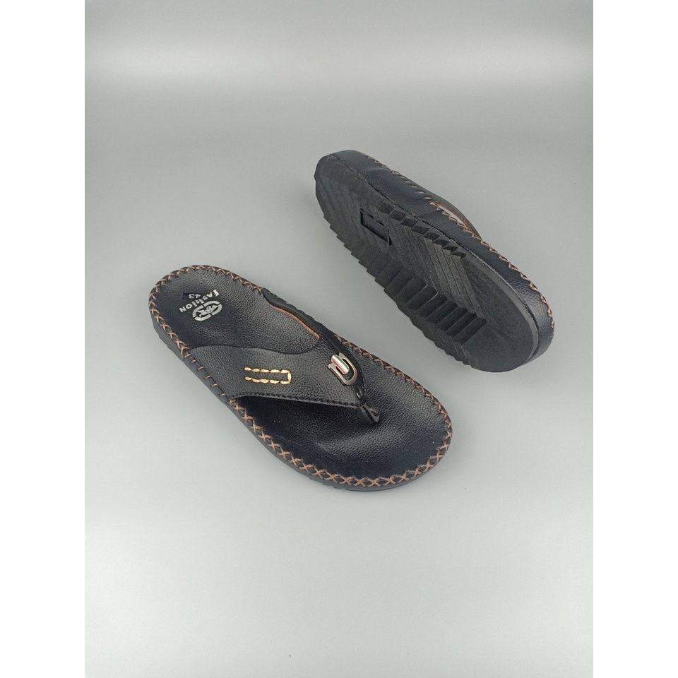 DÉP KẸP DA NAM MAY VIỀN