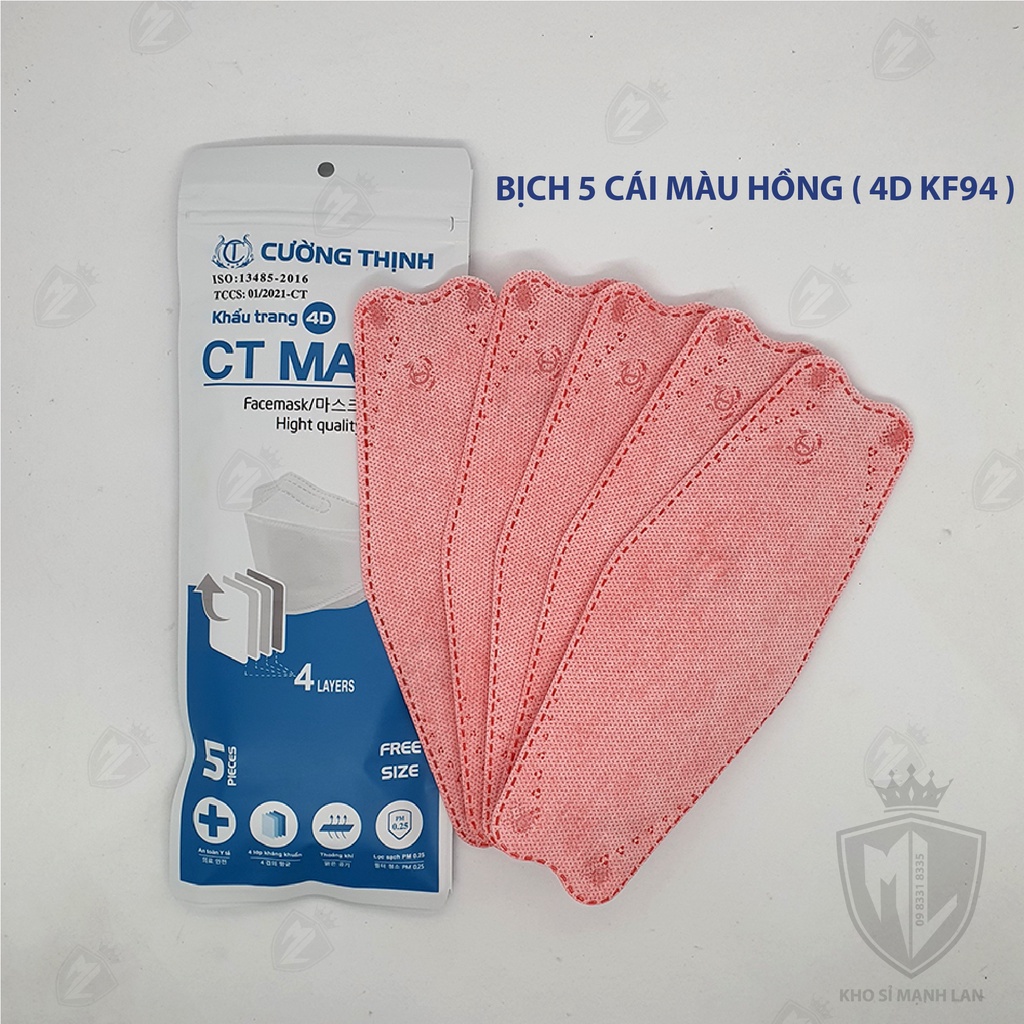 Thùng Khẩu Trang 4D MASK KF94 Công Nghệ Dập Hàn Quốc ( 60 Gói ) - Hàng Chính Hãng Công Ty Cường Thịnh ( CT MASK ) | BigBuy360 - bigbuy360.vn