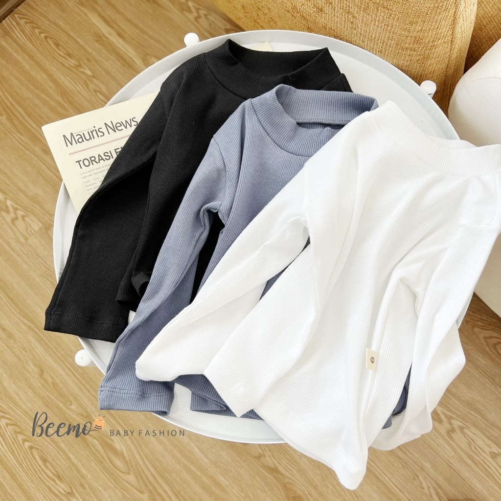 Áo thun cổ lọ 3 màu cho bé trai tư 9-24kg, hàng chính hãng Beemo
