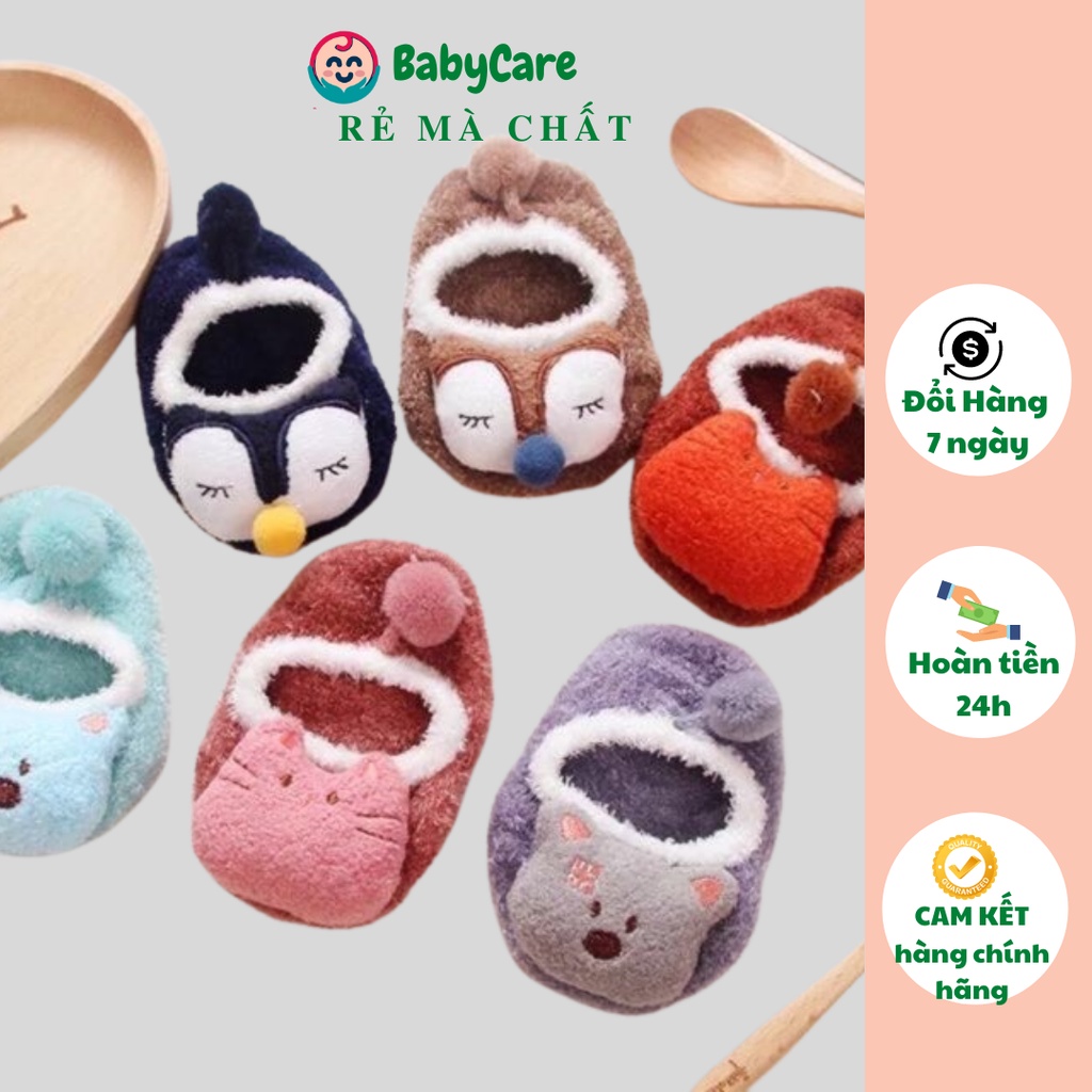 Giày len xù 3D hình thú có chống trượt