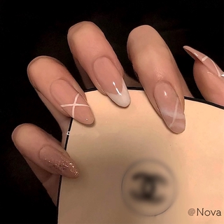 ❤Móng Tay Giả Màu Sắc Nude Phong Cách Pháp Thanh Lịch Có Thể Tháo Rời
