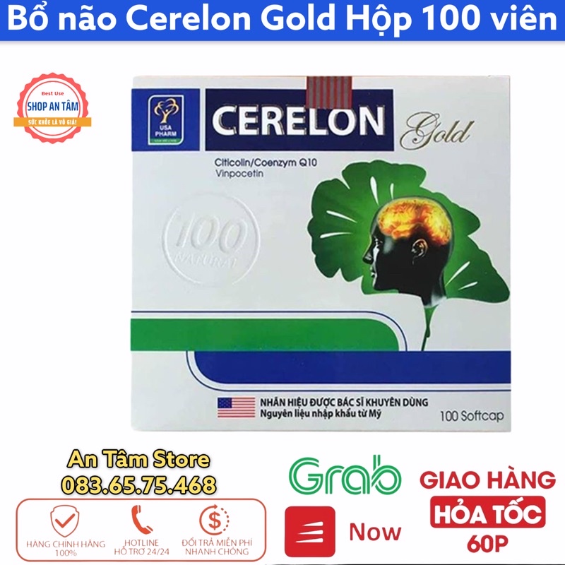 Viên uống CERELON GOLD hỗ trợ tăng cường tuần hoàn não