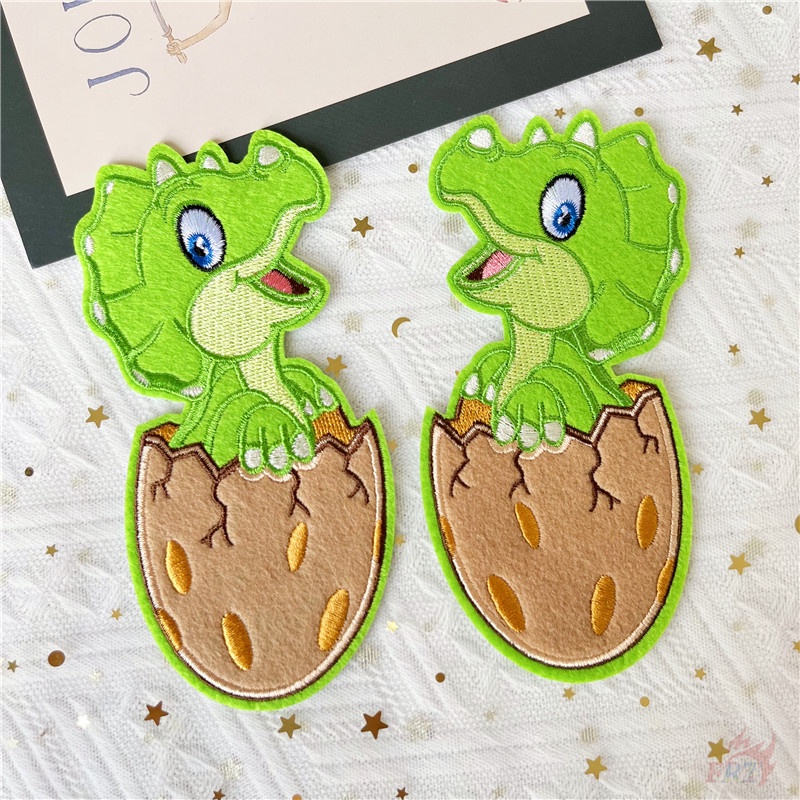 ☸ Sticker Ủi Thêu Hình Sở Thú Hạnh Phúc - Thỏ / Sư Tử / Chó / Khủng Long / Da ☸ 1 Miếng Dán Ủi Quần Áo Hình Động Vật Hoạt Hình