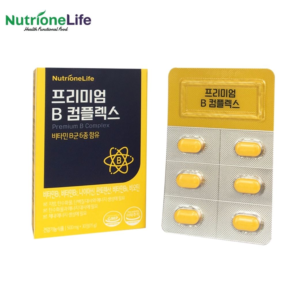 COMBO 2 Hộp Viên uống NUTRIONELIFE Premium B Complex Ăn Ngon, hỗ trợ giảm mệt mỏi  500mg x 30 Viên