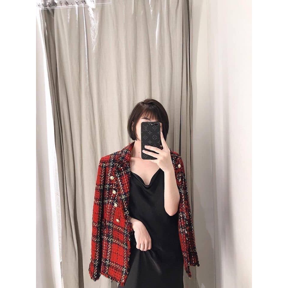 ❤️ÁO_KHOÁC_DẠ_TWEED_KẺ_TUA_RUA_GẤU❤️