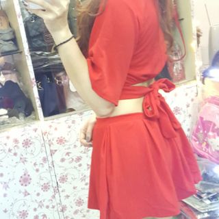 Set váy quần và áo croptop | hình thật