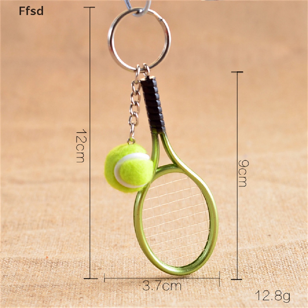 Móc Khóa Hình Vợt Tennis 3D Bằng Kim Loại Thời Trang