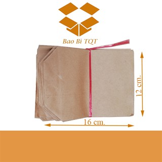 Combo 200 túi 0.5 - túi xi măng 16x12cm- túi giấy gói hàng- túi giấy đựng hàng-túi bọc hàng