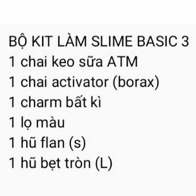 Bộ KIT Làm Slime Cơ Bản Basic Slime toru_slime